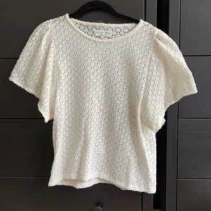 Madewell eyelet top